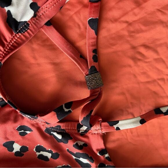 Anthropologie Square Neck One Piece Swimsuit Animal Print Small - Picture 8 of 10